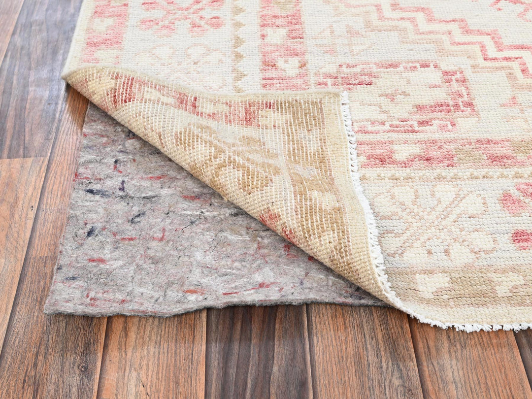 4'10" x 6'8" New Hand Knotted Grey Wool Rectangle Oriental Rug - MOA1021982