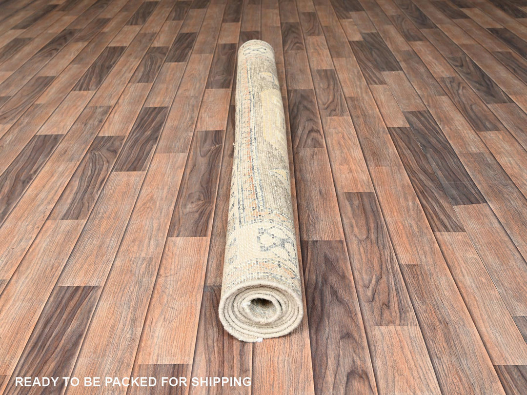 4'10" x 6'10" New Hand Knotted Brown Wool Rectangle Oriental Rug - MOA1021984