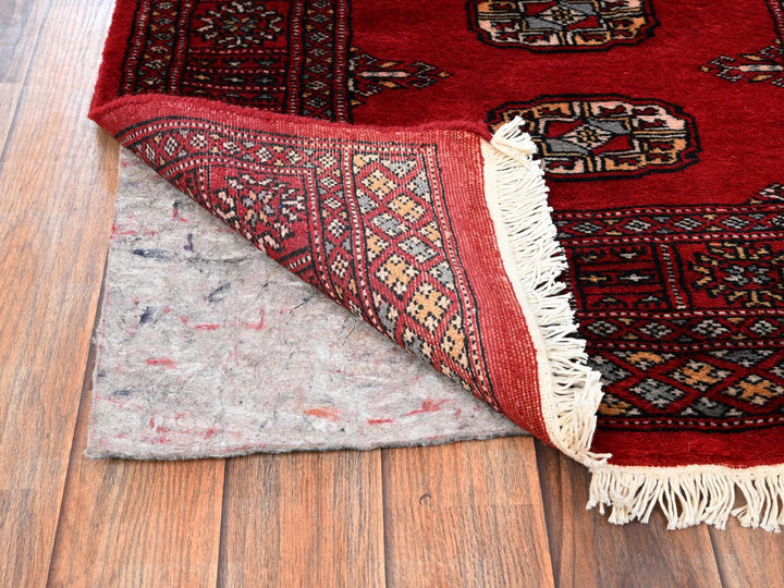 2'7" x 16'1" New Hand Knotted Red Wool Runner Oriental Rug - MOA1021985