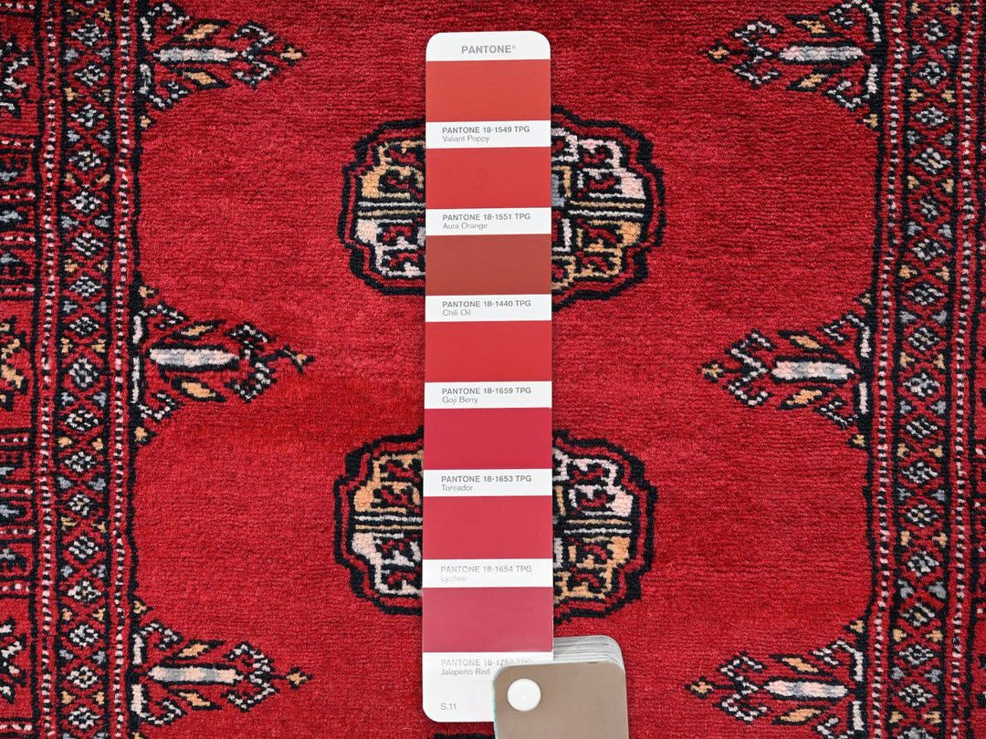 2'7" x 16'1" New Hand Knotted Red Wool Runner Oriental Rug - MOA1021985