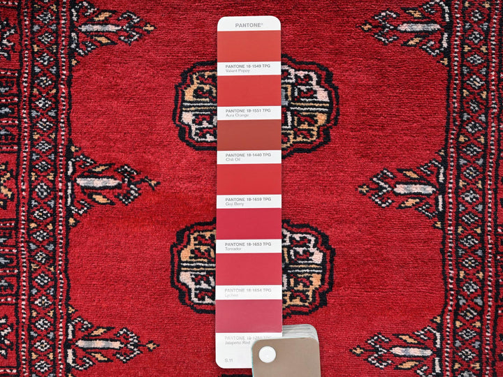 2'7" x 16'1" New Hand Knotted Red Wool Runner Oriental Rug - MOA1021985