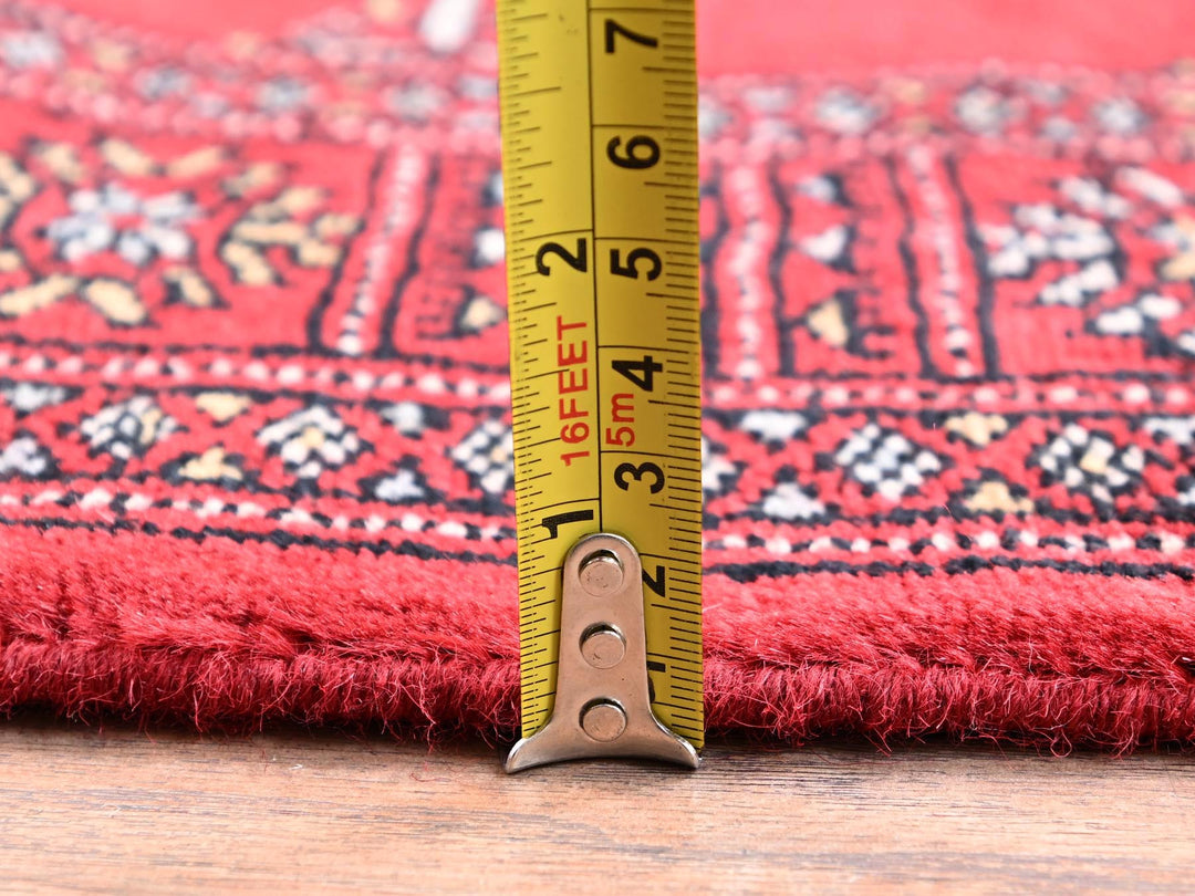 2'7" x 16'1" New Hand Knotted Red Wool Runner Oriental Rug - MOA1021985