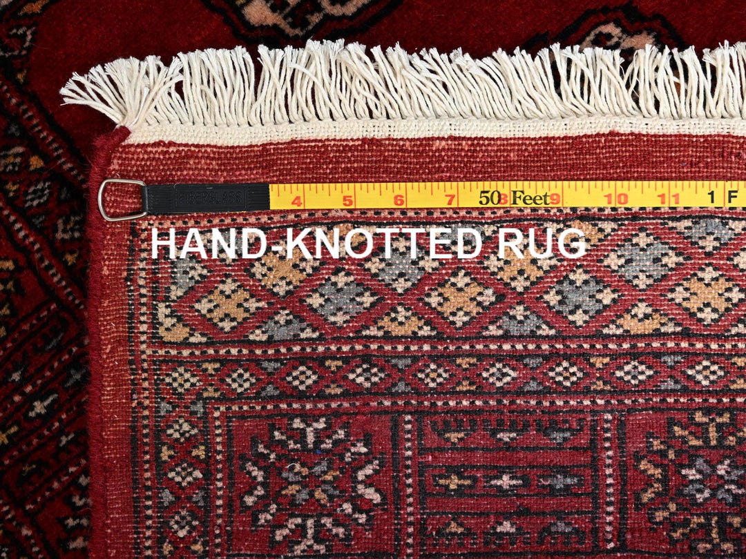 2'7" x 16'1" New Hand Knotted Red Wool Runner Oriental Rug - MOA1021985