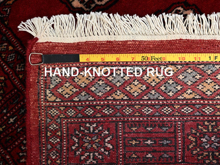 2'7" x 16'1" New Hand Knotted Red Wool Runner Oriental Rug - MOA1021985