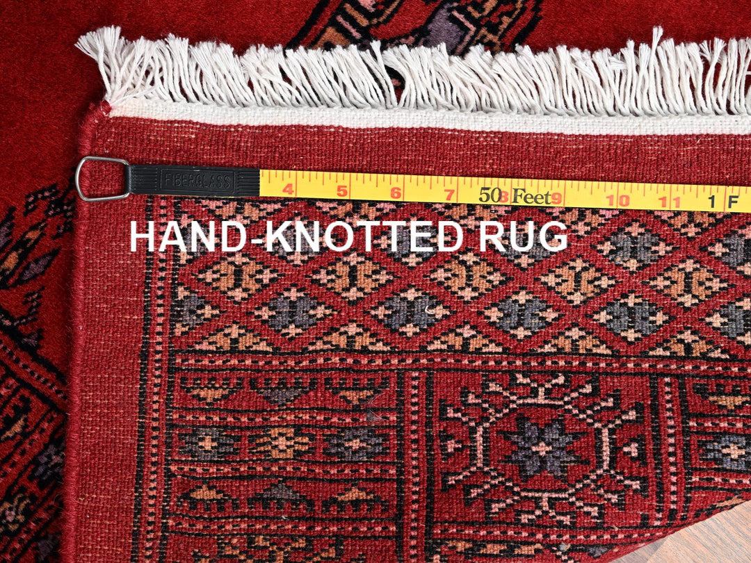 2'7" x 14'1" New Hand Knotted Red Wool Runner Oriental Rug - MOA1021986