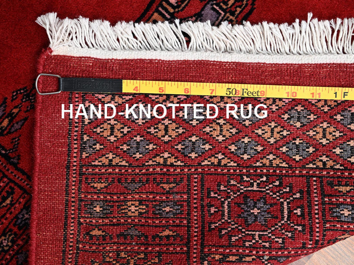 2'7" x 14'1" New Hand Knotted Red Wool Runner Oriental Rug - MOA1021986