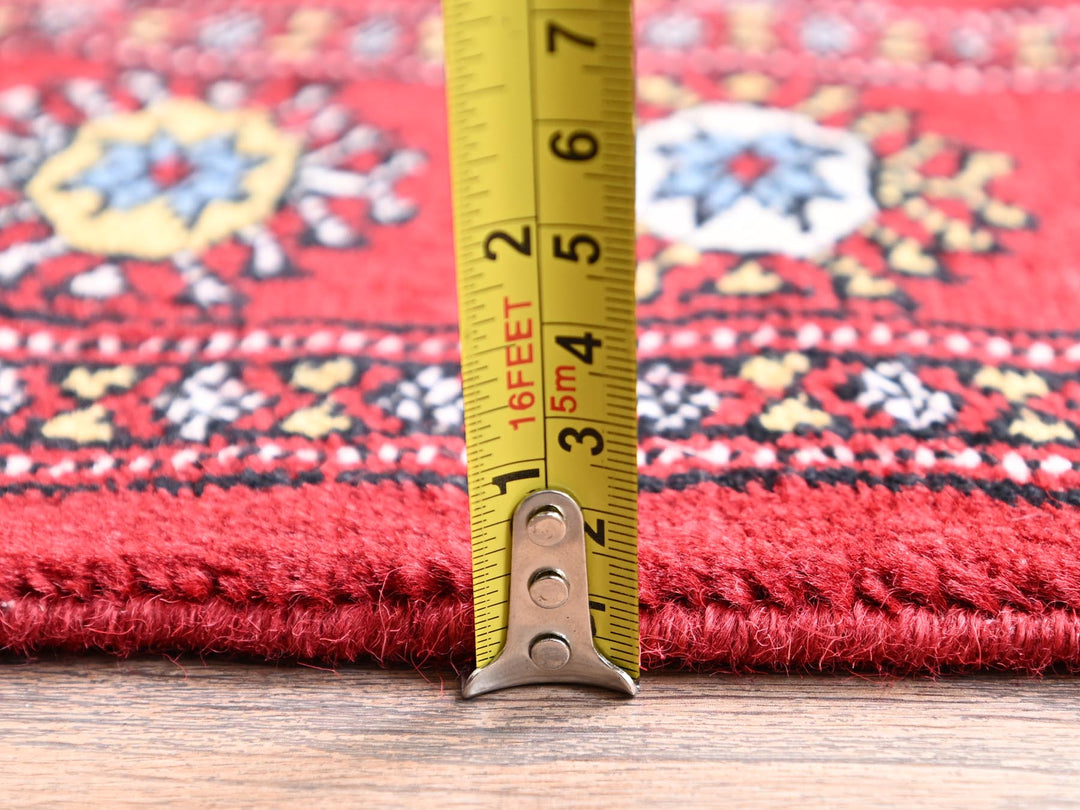 2'8" x 10'3" New Hand Knotted Red Wool Runner Oriental Rug - MOA1021987