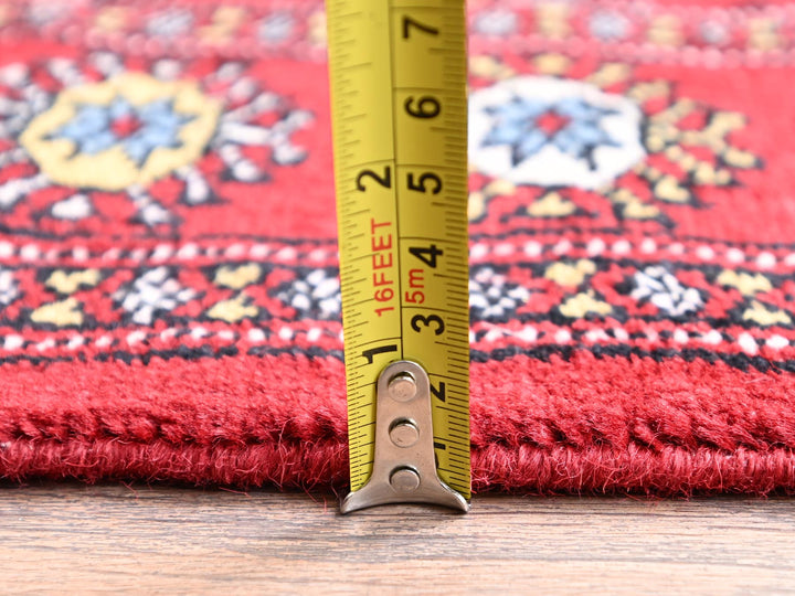 2'8" x 10'3" New Hand Knotted Red Wool Runner Oriental Rug - MOA1021987