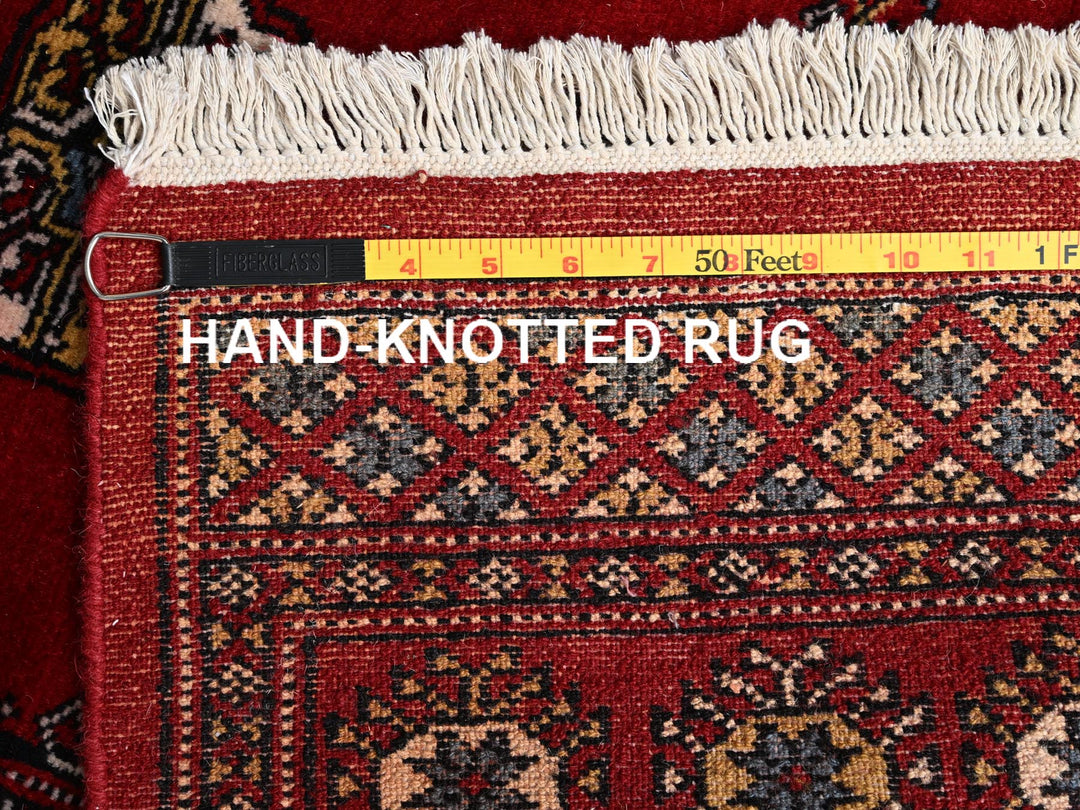 2'8" x 10'3" New Hand Knotted Red Wool Runner Oriental Rug - MOA1021987