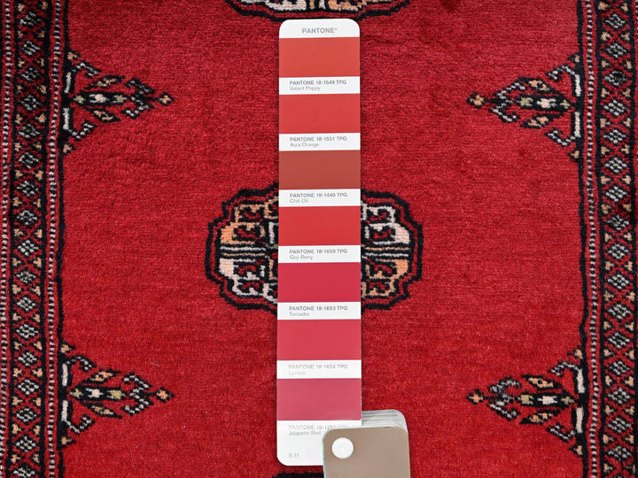 2'6" x 9'10" New Hand Knotted Red Wool Runner Oriental Rug - MOA1021988