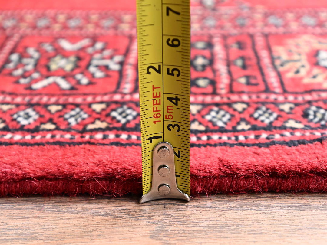 2'6" x 9'10" New Hand Knotted Red Wool Runner Oriental Rug - MOA1021988