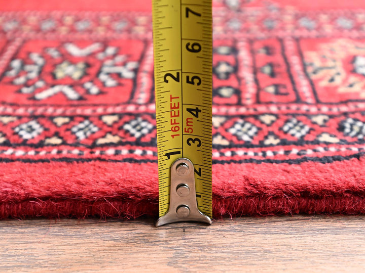 2'6" x 9'10" New Hand Knotted Red Wool Runner Oriental Rug - MOA1021988