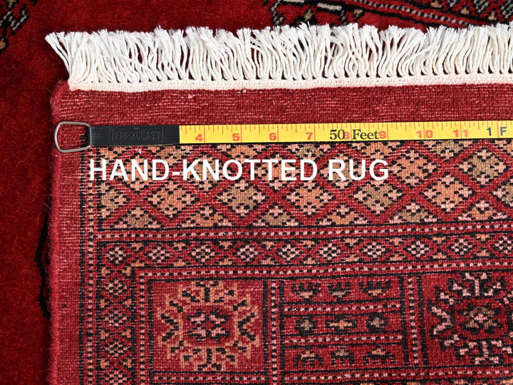 2'6" x 9'10" New Hand Knotted Red Wool Runner Oriental Rug - MOA1021988