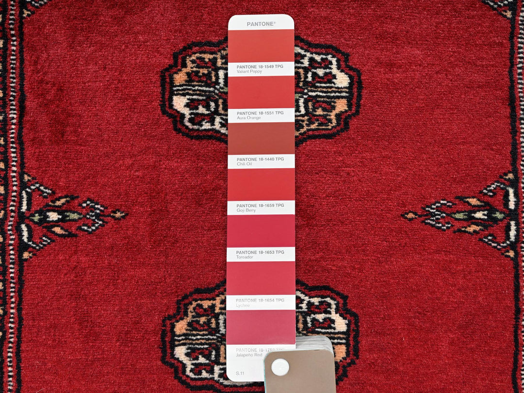 2'8" x 8'0" New Hand Knotted Red Wool Runner Oriental Rug - MOA1021989