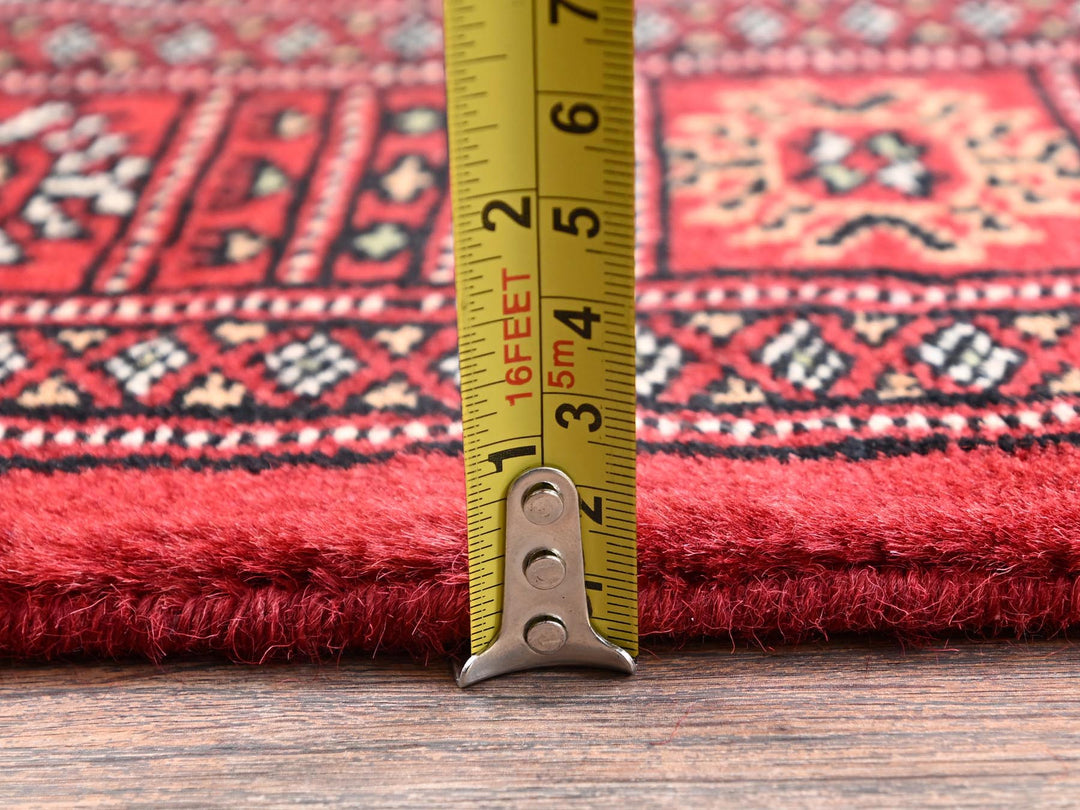 2'8" x 8'0" New Hand Knotted Red Wool Runner Oriental Rug - MOA1021989