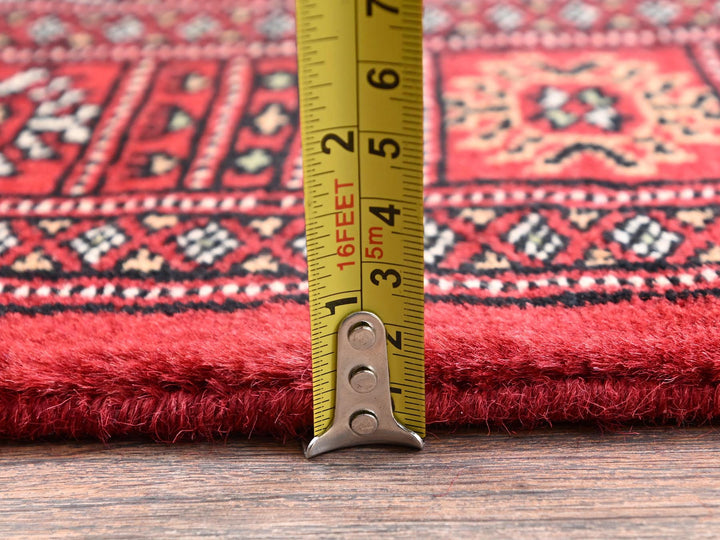 2'8" x 8'0" New Hand Knotted Red Wool Runner Oriental Rug - MOA1021989