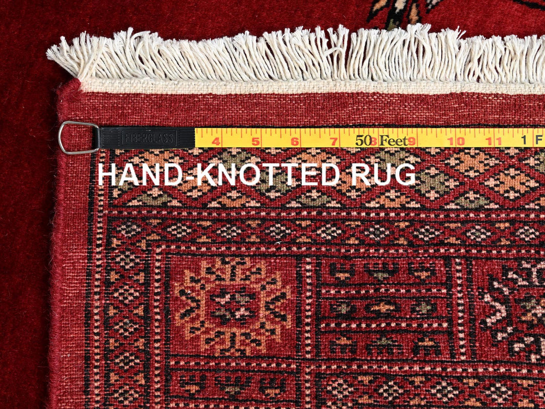 2'8" x 8'0" New Hand Knotted Red Wool Runner Oriental Rug - MOA1021989