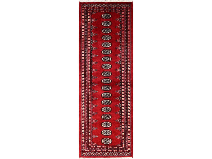 2'6" x 8'0" New Hand Knotted Red Wool Runner Oriental Rug - MOA1021990