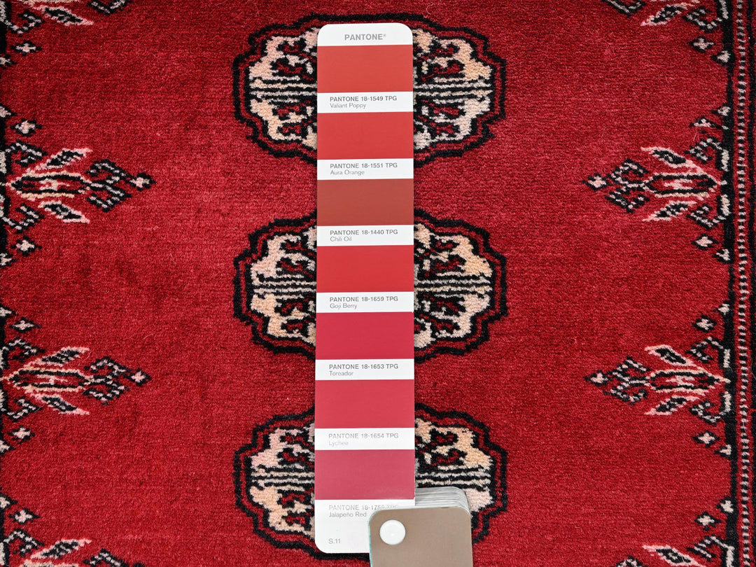 2'6" x 8'0" New Hand Knotted Red Wool Runner Oriental Rug - MOA1021990