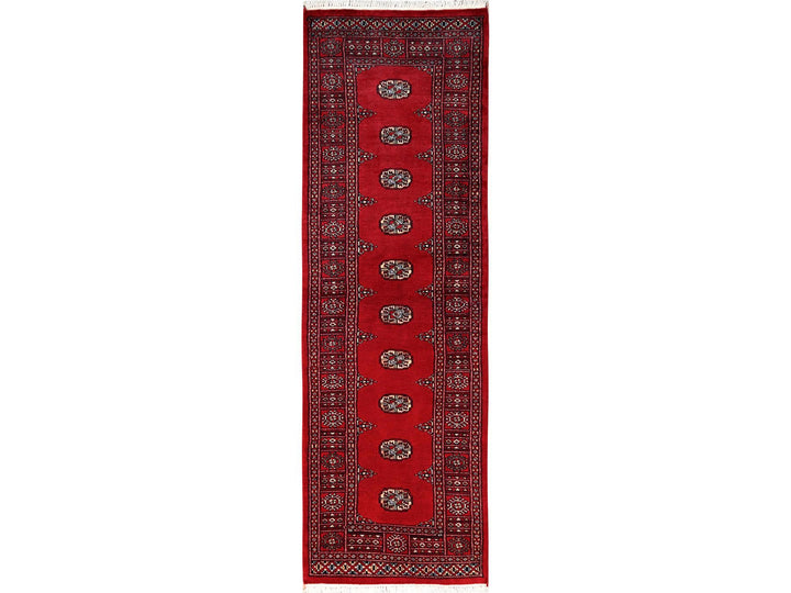 2'7" x 8'5" New Hand Knotted Red Wool Runner Oriental Rug - MOA1021992