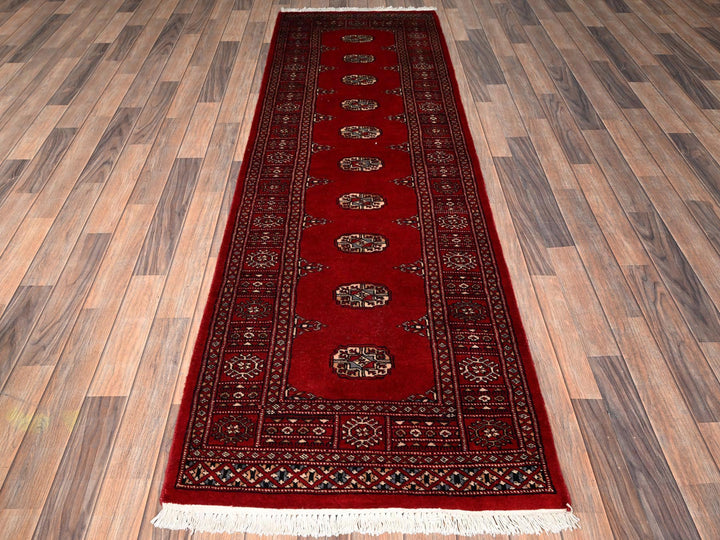 2'7" x 8'5" New Hand Knotted Red Wool Runner Oriental Rug - MOA1021992