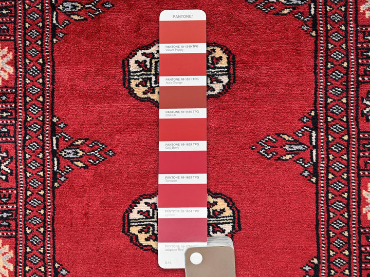 2'7" x 8'1" New Hand Knotted Red Wool Runner Oriental Rug - MOA1021993