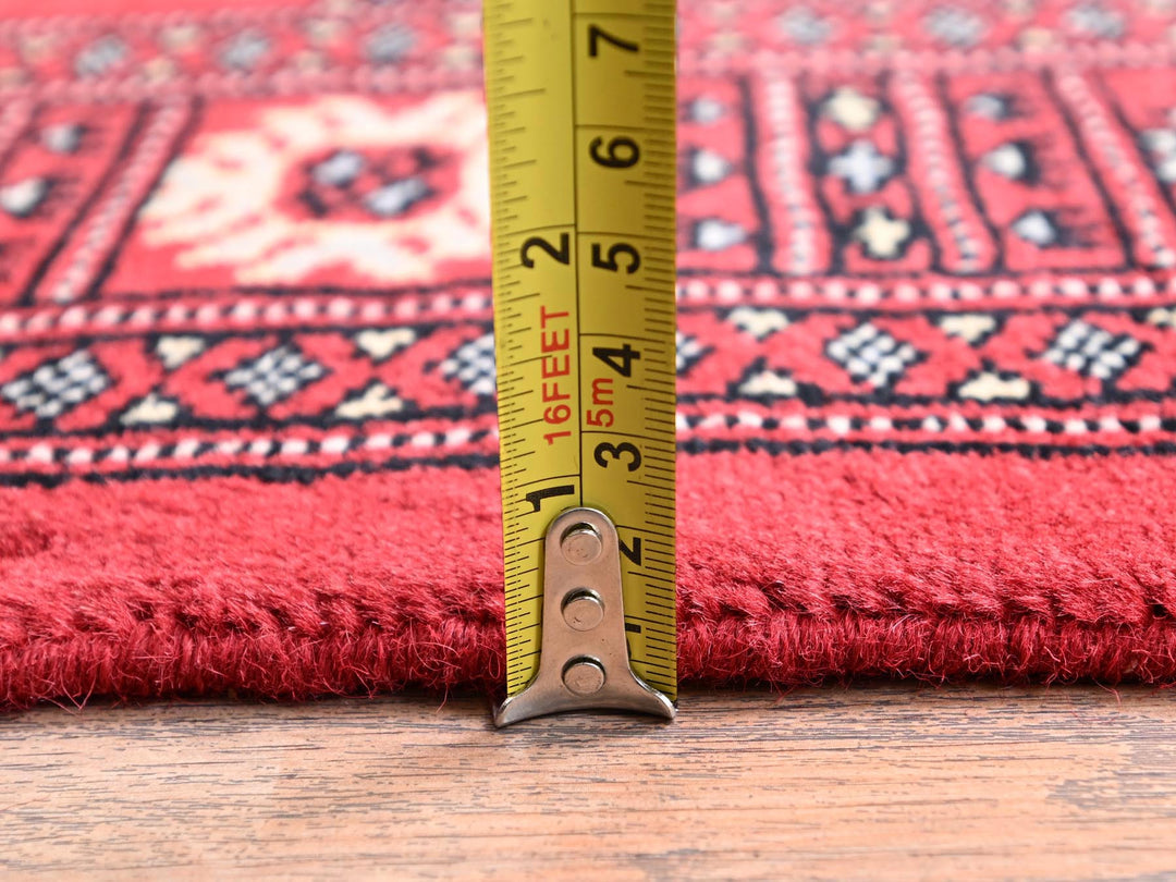 2'7" x 8'1" New Hand Knotted Red Wool Runner Oriental Rug - MOA1021993