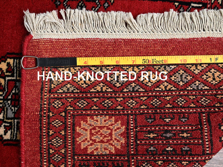 2'7" x 8'1" New Hand Knotted Red Wool Runner Oriental Rug - MOA1021993