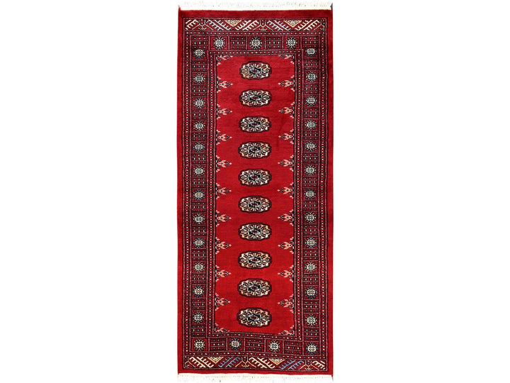 2'7" x 6'3" New Hand Knotted Red Wool Runner Oriental Rug - MOA1021994
