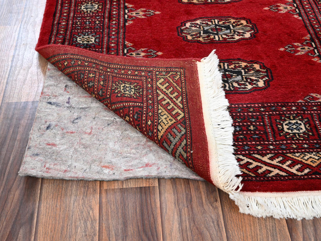 2'7" x 6'3" New Hand Knotted Red Wool Runner Oriental Rug - MOA1021994