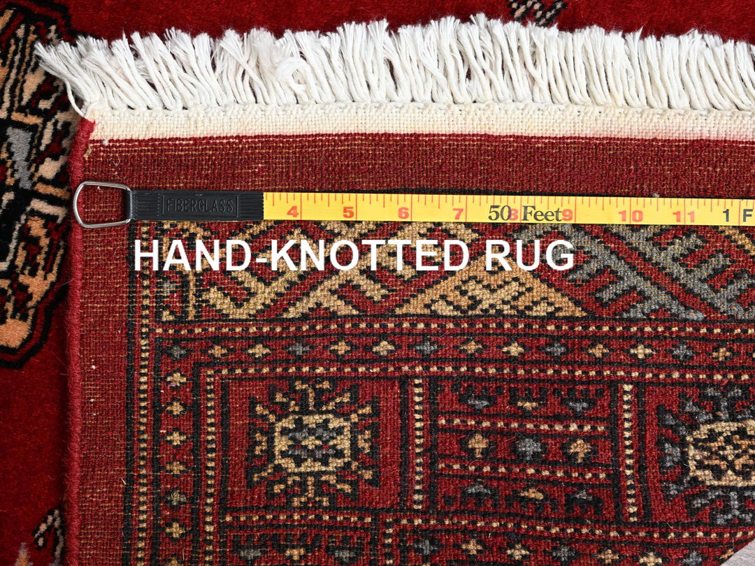 2'7" x 6'3" New Hand Knotted Red Wool Runner Oriental Rug - MOA1021994