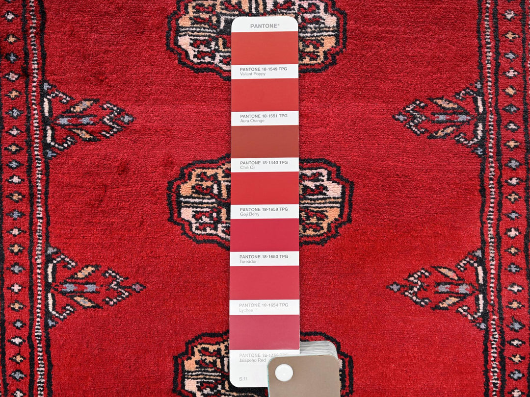 2'7" x 6'0" New Hand Knotted Red Wool Runner Oriental Rug - MOA1021995