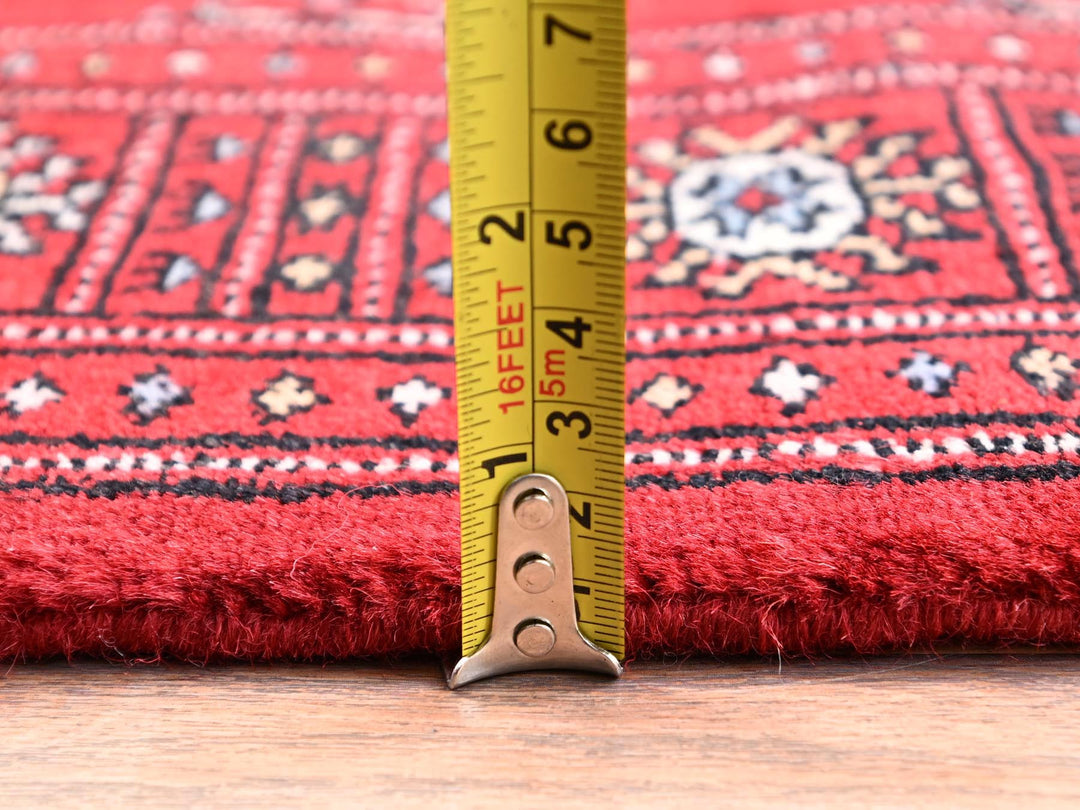 2'7" x 6'0" New Hand Knotted Red Wool Runner Oriental Rug - MOA1021995