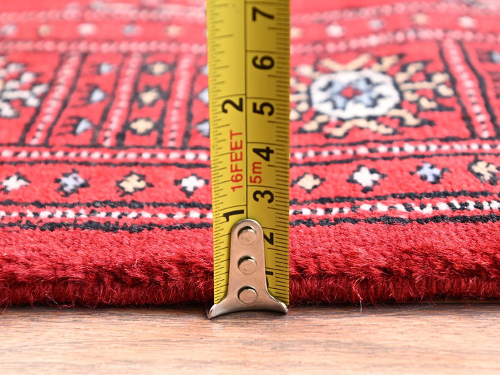 2'7" x 6'0" New Hand Knotted Red Wool Runner Oriental Rug - MOA1021995