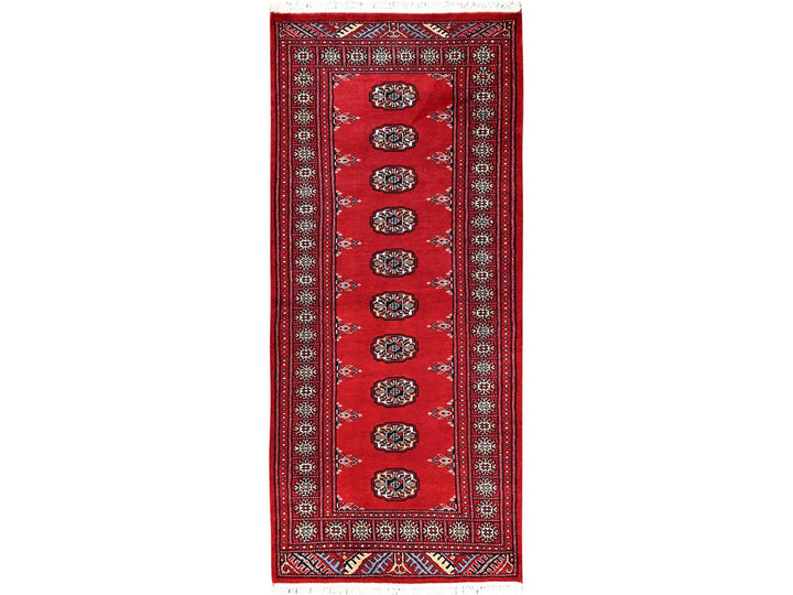 2'8" x 6'2" New Hand Knotted Red Wool Runner Oriental Rug - MOA1021996