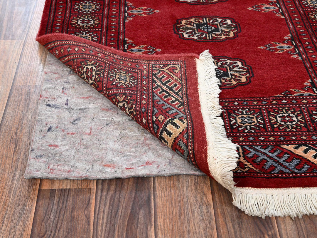 2'8" x 6'2" New Hand Knotted Red Wool Runner Oriental Rug - MOA1021996