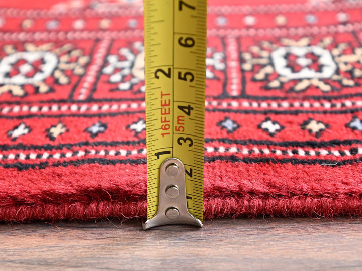 2'8" x 6'2" New Hand Knotted Red Wool Runner Oriental Rug - MOA1021996