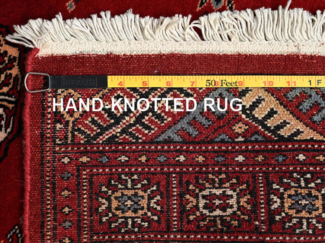 2'8" x 6'2" New Hand Knotted Red Wool Runner Oriental Rug - MOA1021996