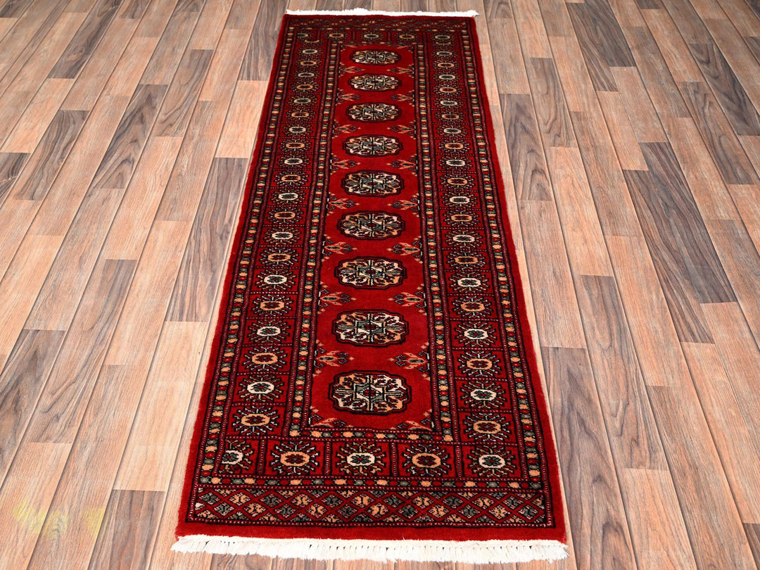 2'1" x 6'2" New Hand Knotted Red Wool Runner Oriental Rug - MOA1021997