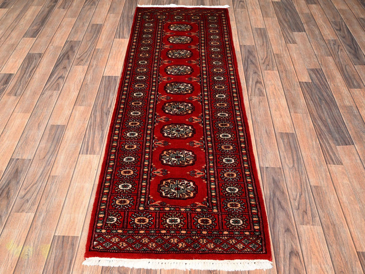 2'1" x 6'2" New Hand Knotted Red Wool Runner Oriental Rug - MOA1021997