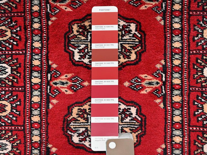 2'1" x 6'2" New Hand Knotted Red Wool Runner Oriental Rug - MOA1021997