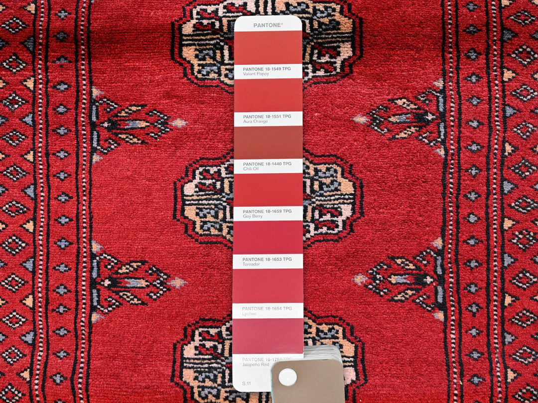 2'0" x 6'0" New Hand Knotted Red Wool Runner Oriental Rug - MOA1021998