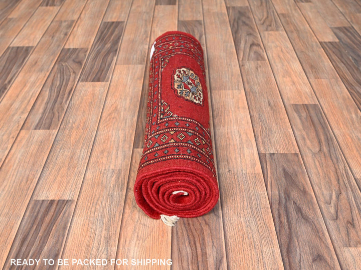 2'0" x 6'0" New Hand Knotted Red Wool Runner Oriental Rug - MOA1021998