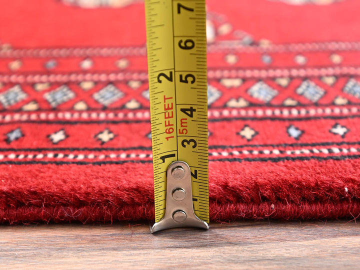 2'1" x 2'10" New Hand Knotted Red Wool Rectangle Oriental Rug - MOA1021999