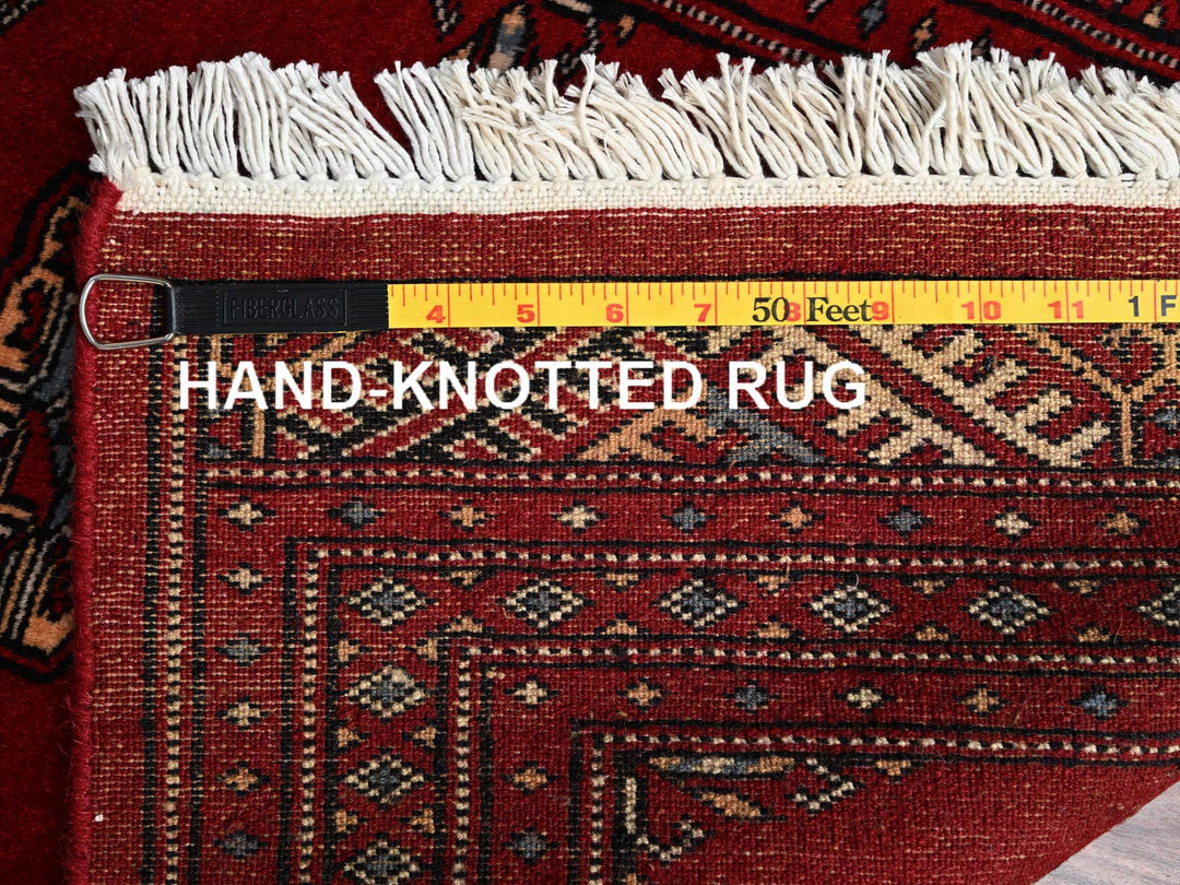 2'1" x 2'10" New Hand Knotted Red Wool Rectangle Oriental Rug - MOA1021999