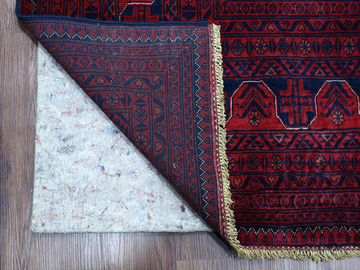 9'9" x 12'11" New Hand Knotted Red Wool Rectangle Oriental Rug - MOA10220001