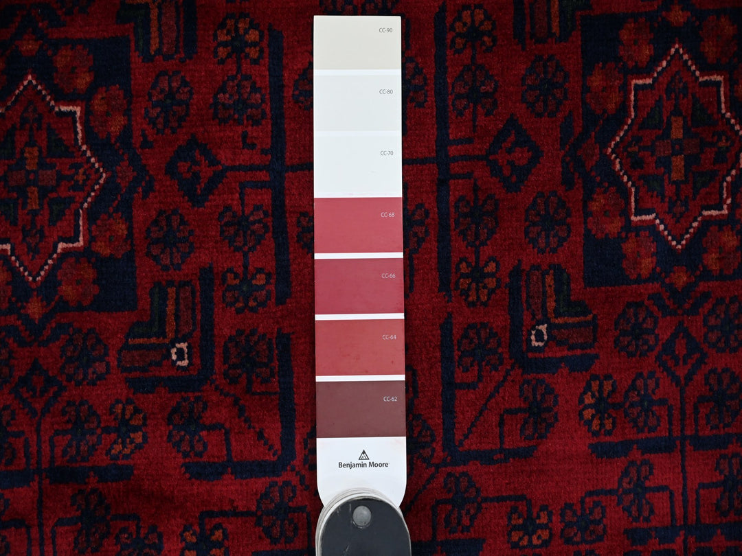 9'9" x 12'11" New Hand Knotted Red Wool Rectangle Oriental Rug - MOA10220001