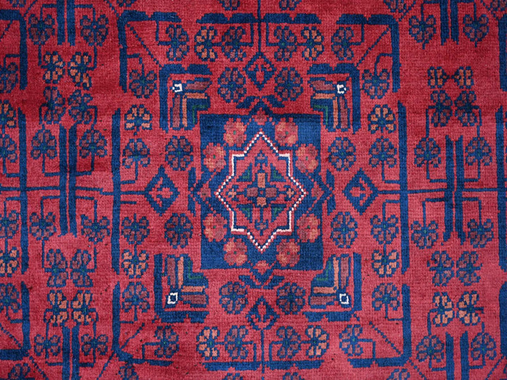 9'9" x 12'11" New Hand Knotted Red Wool Rectangle Oriental Rug - MOA10220001