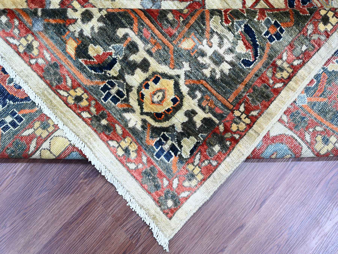8'2" x 9'11" New Hand Knotted Brown Wool Rectangle Oriental Rug - MOA10220004