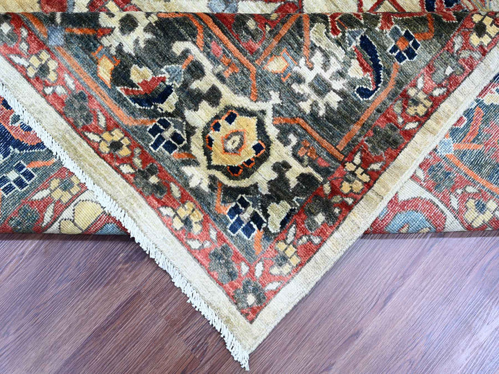 8'2" x 9'11" New Hand Knotted Brown Wool Rectangle Oriental Rug - MOA10220004